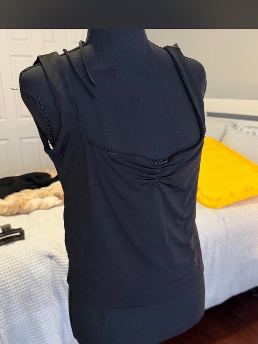 GARAGE Women’s Black Ruched Tank Top